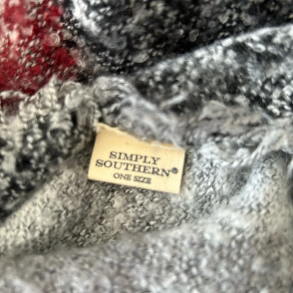Simply Southern Soft Plaid Shawl - Black, Red, Green, White